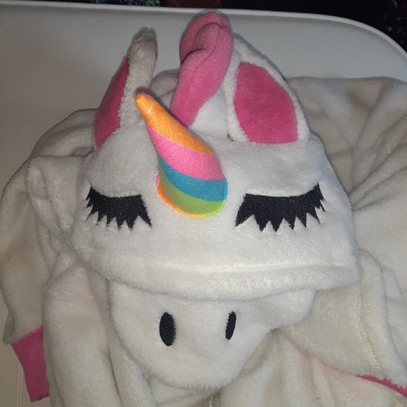 Spirit Halloween Adult S Unicorn Fleece Costume Hooded - Picture 1 of 10